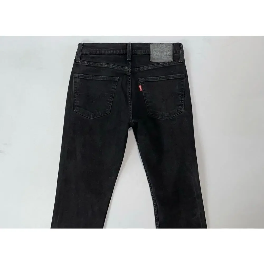 Levi's 511 Slim Taper 5-Pocket Stretch Denim Jeans. Washed Black, Men's 30X29.